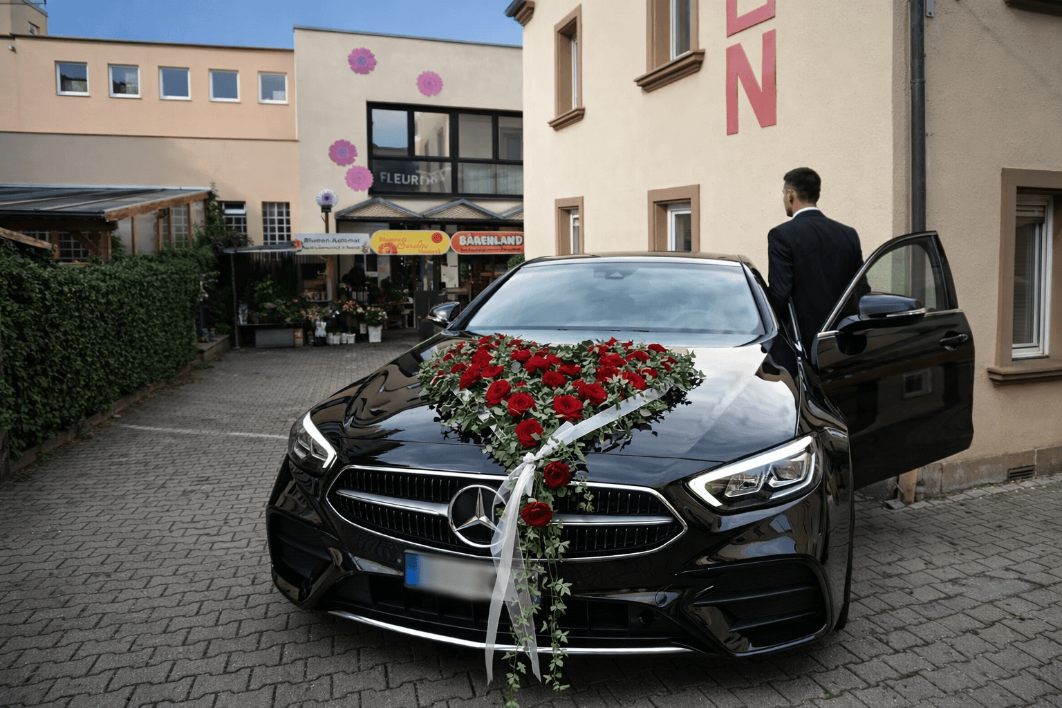 Hochzeitsauto Blumenschmuck Autoschmuck Zirndorf Nürnberg